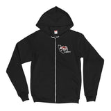 Midcali Red Bear Zip Up Hoodie - Black