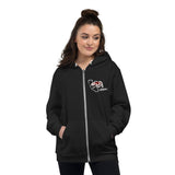 Midcali Red Bear Zip Up Hoodie - Black